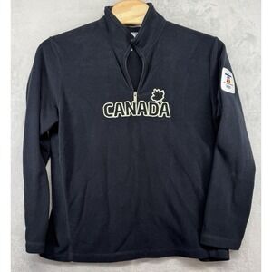 Elevate Canada 2010 Winter Olympics Fleece 1/4 Zip Jacket Vancouver‎ Unisex XL